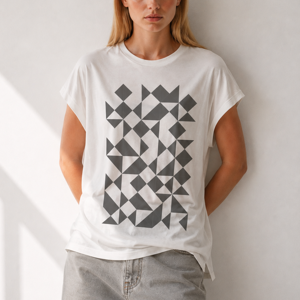 Majica regular "Origami", bela