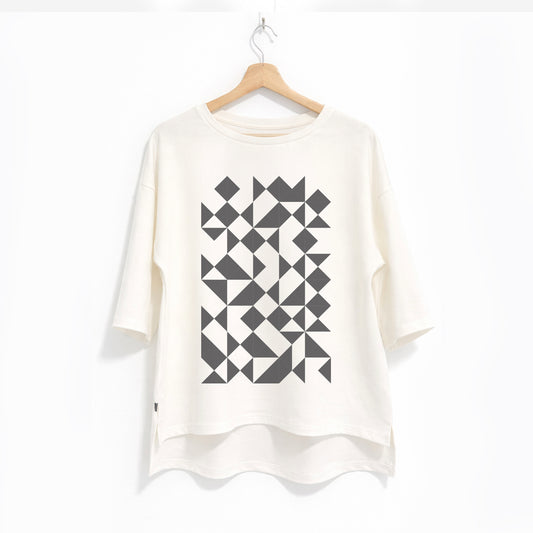 Oversized majica "Origami", bela