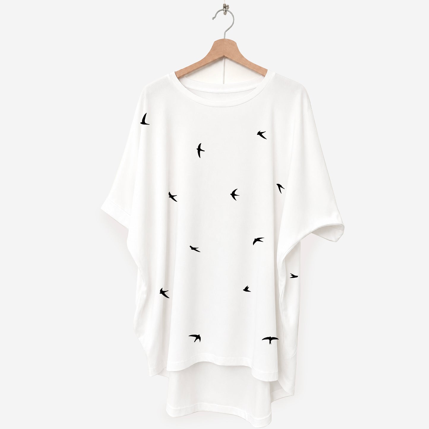 Tunika sa džepovima "Ptice", bela